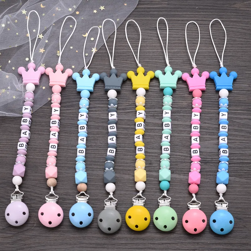 Mobiles # gepersonaliseerde naam baby fopspeen clips handgemaakte siliconen kettingen peuter bijtring tandjes ketting tepel clip kauwspeelgoed 230607