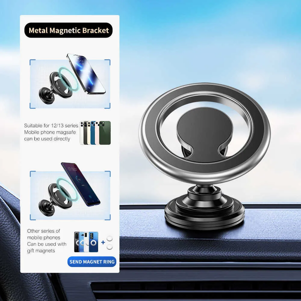 Soporte magnético para teléfono de coche, anillo Magsafe para montaje en  asiento de coche, para IPhone 14, 12, 13 Pro Max, Mini, tabletas, imanes  fuertes