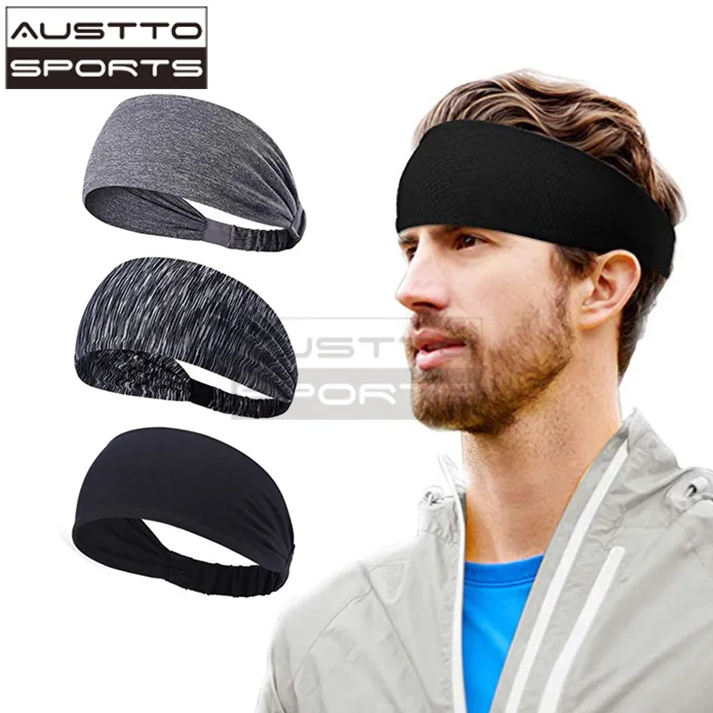 Sweatband Austto Workout Headbands Ejercicio Deportes Diadema Antideslizante Banda para el cabello Hombres Mujeres 230608