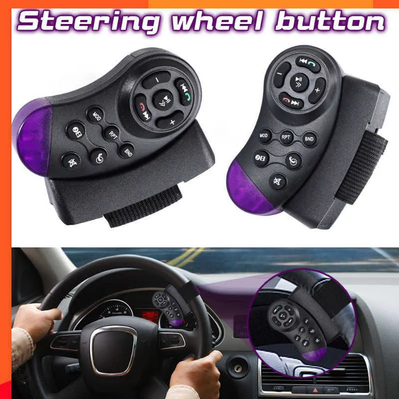 Novo volante de carro interruptor de controle remoto reprodutor de música veículo bluetooth mp3 dvd estéreo11 botão controle remoto sem fio