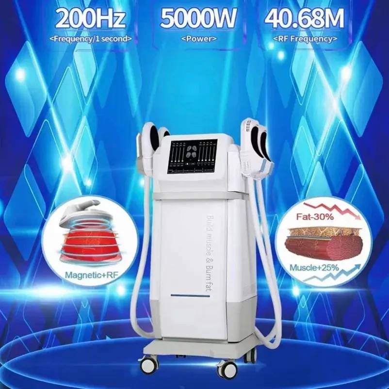 Emslim Slimming RF Muscle Stimulate Machine EMS Electromagnetic Burn Fat Vshapen Slimming Machine Body Shape Automatisk fitness Muskelbyggnad