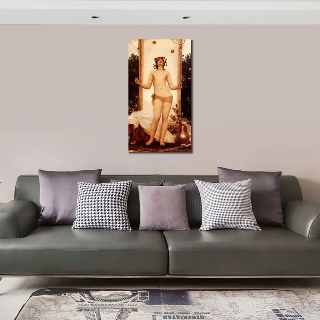 Portrait Canvas Art The Antique Juggling Girl Frederic Leighton Painting Handmade Classical Artwork Loft Decor