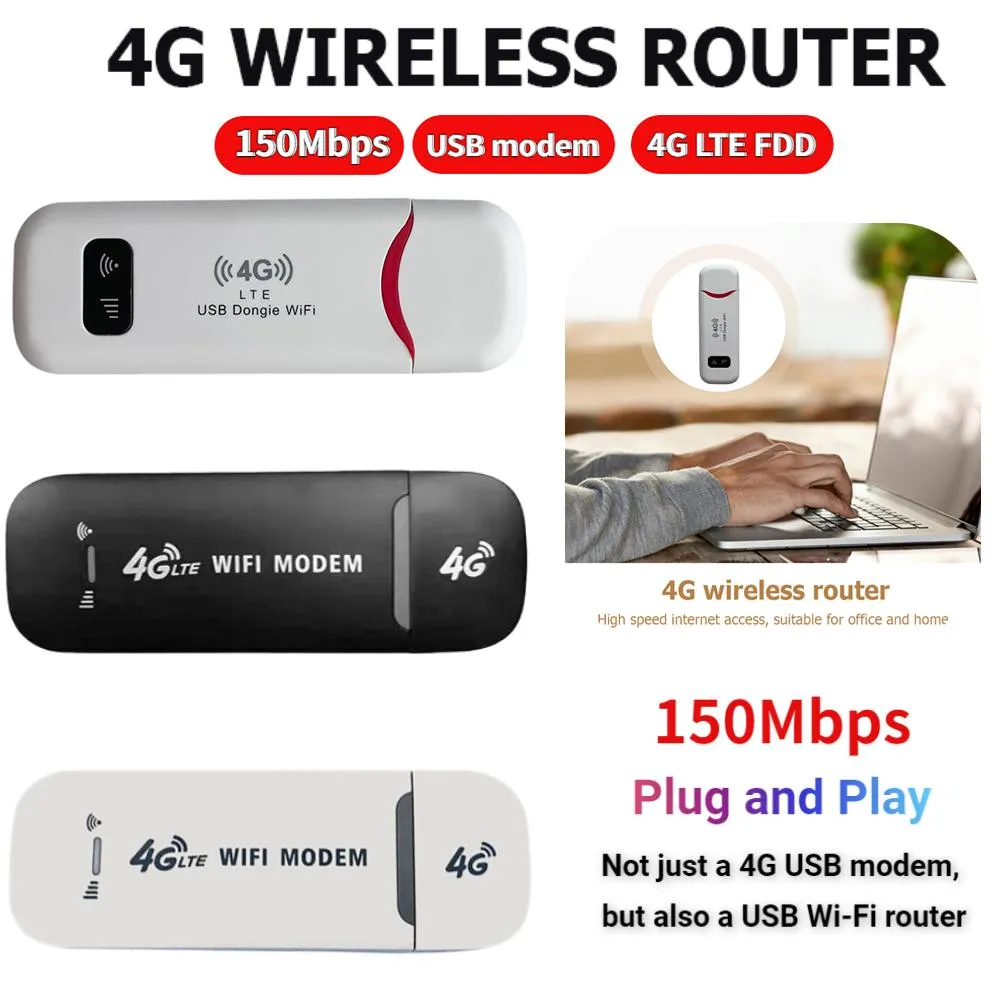 Roteadores 4g LTE LTE Wireless Router USB DONGLE MOVAL BRONGLABA BRONGELA 150MBPS MODE