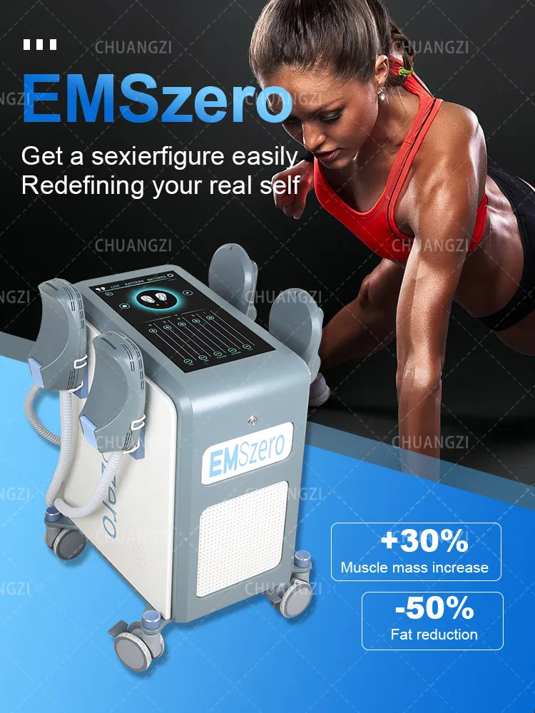 Estimulador muscular Emszero Neo HIEMT con 4 mangos y máquina de adelgazamiento para esculpir el cuerpo de estimulación pélvica