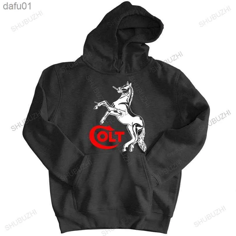 Homme adolescent cool sweat noir fermeture éclair à capuche vente chaude COLT Rifles s Revolvers Gun marque hommes automne coton à capuche manteau L230520