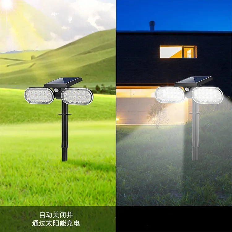 Vattentät pir rörelsessensor LED Solar Lights Garden Lamp Outdoor Street Light
