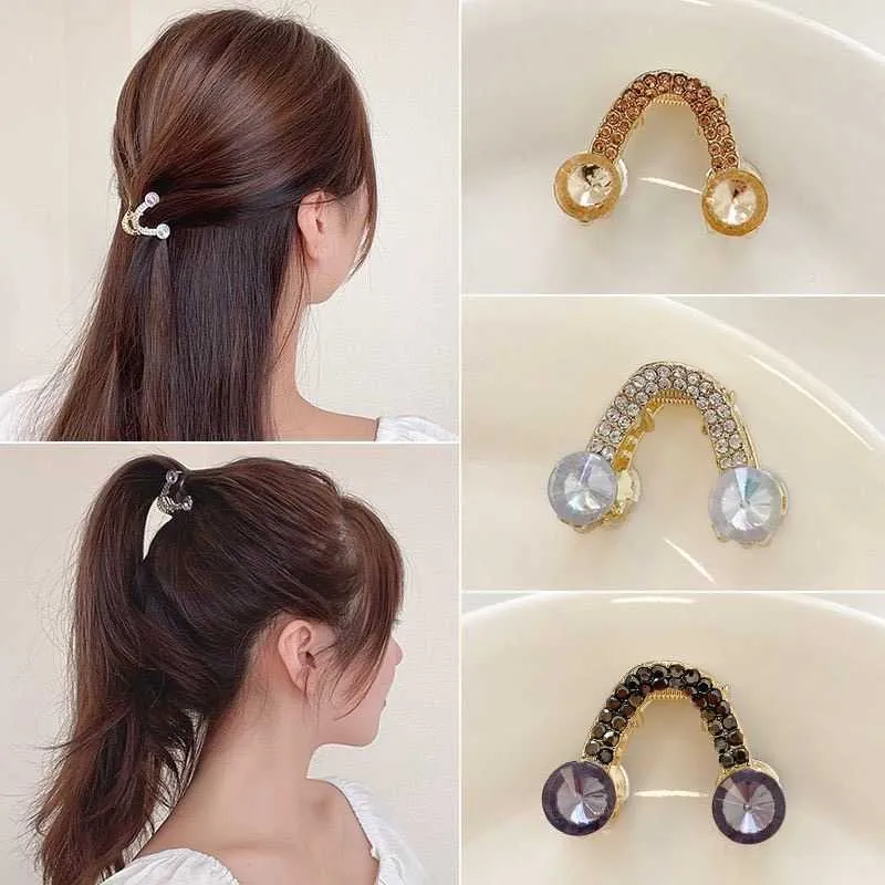 Dangle Chandelier Rhinestone Mini Hair Claw Retro Diamond Flower Women Girls Crab Claw Clip Small Hairpins Hair Crabs Girls Hair Accessories Z0608