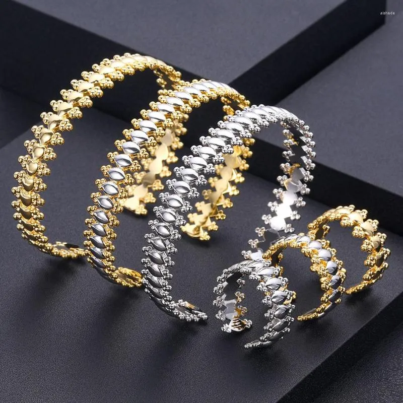 Серьги по ожерелью набор Jankelly Luxury Bangle Ring Sets Fashion Dubai Bridal for Women Wedding Brincos Para в роли мультиза