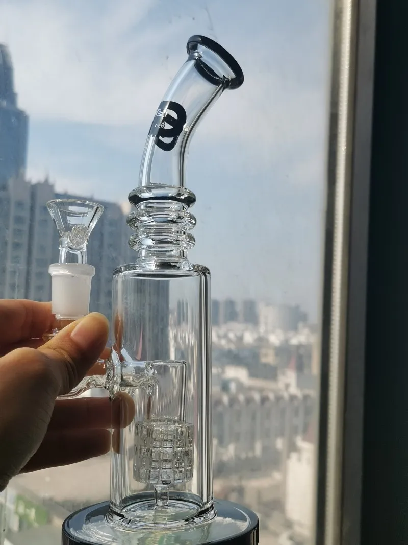 Matrix Perc percolator Bongs Cachimbos de água Béquer dab Rigs Cachimbo de água Bubbler Cachimbo de vidro para fumar com tigela de vidro de 14 mm