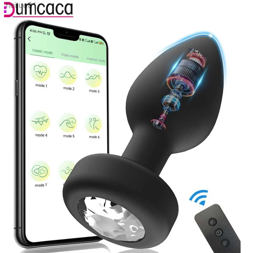 App Control Plug Anal Vibrador Masaje de Próstata Inalámbrico Bluetooth Vibrador Butt Plug Juguetes Sexuales para Mujeres Hombres Gay Producto Adulto L230518