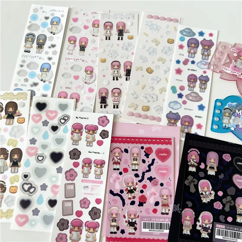 Блокноты Skysonic Bobo Coral Full Set Series Декоративные наклейки Sweet Girl Sub Korean Diy Sticker Journ