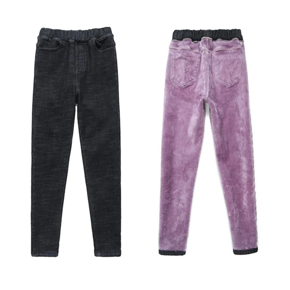 Jeans Hot Selling Double Fleece Thermal Jeggings Warm Pants Jean Winter Warm  Pants For Women Girl B5 From Pzeou, $22.26