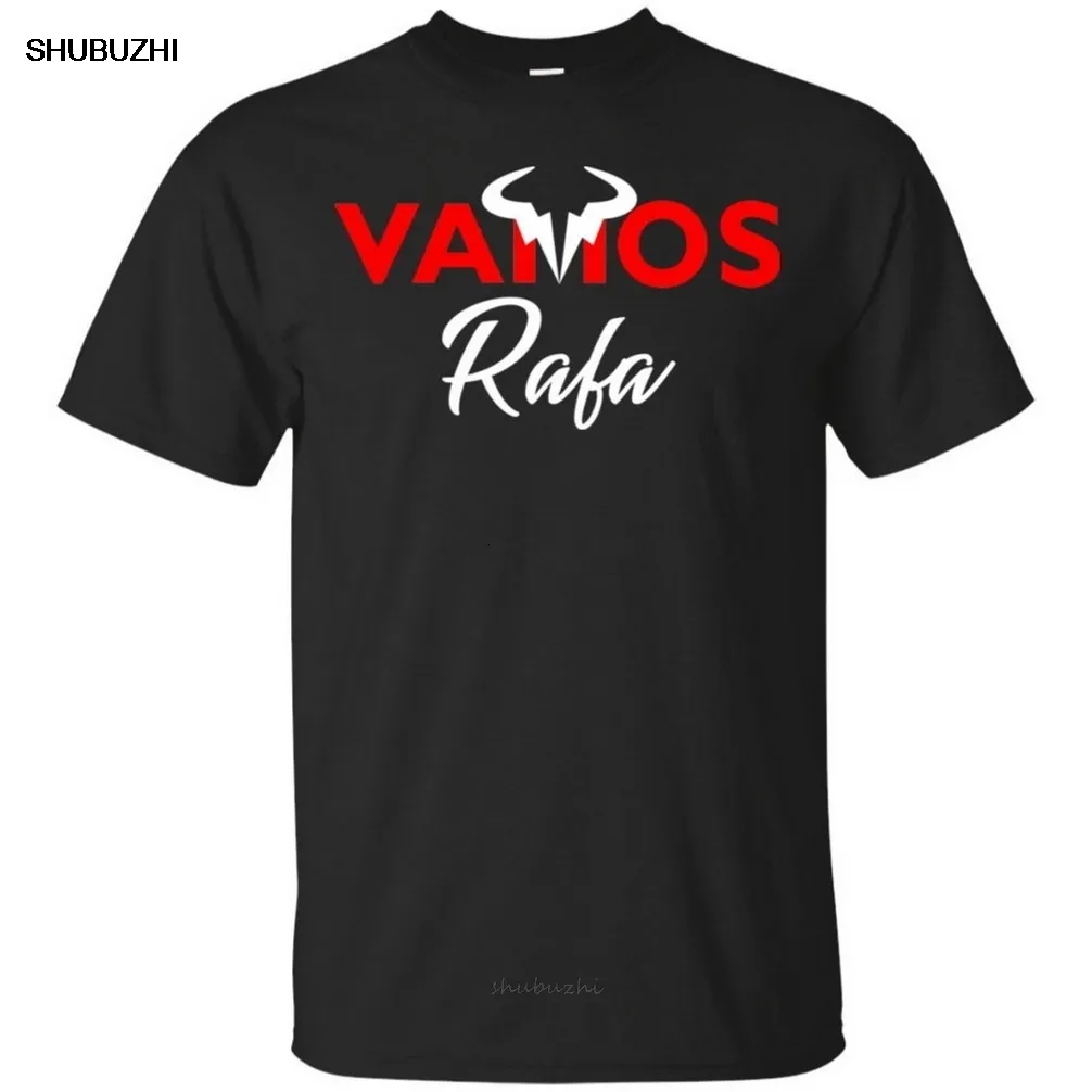 Camisetas Masculinas Vamos Rafa Rafael Nadal Estrela do Tênis Jogador Favorito Fan Tops Tee T Shirt Para Homens Mulheres T-Shirt Big Tall 230607