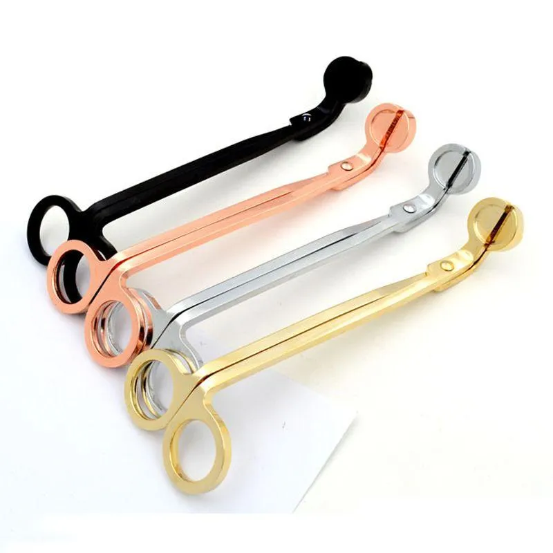 Sax rostfritt stål Snuffers Candle Wick Trimmer Rose Gold Cutter Oil Lamp Trim Scissor BH2367 Drop Delivery Home Trädgårdsverktyg H DHUBF