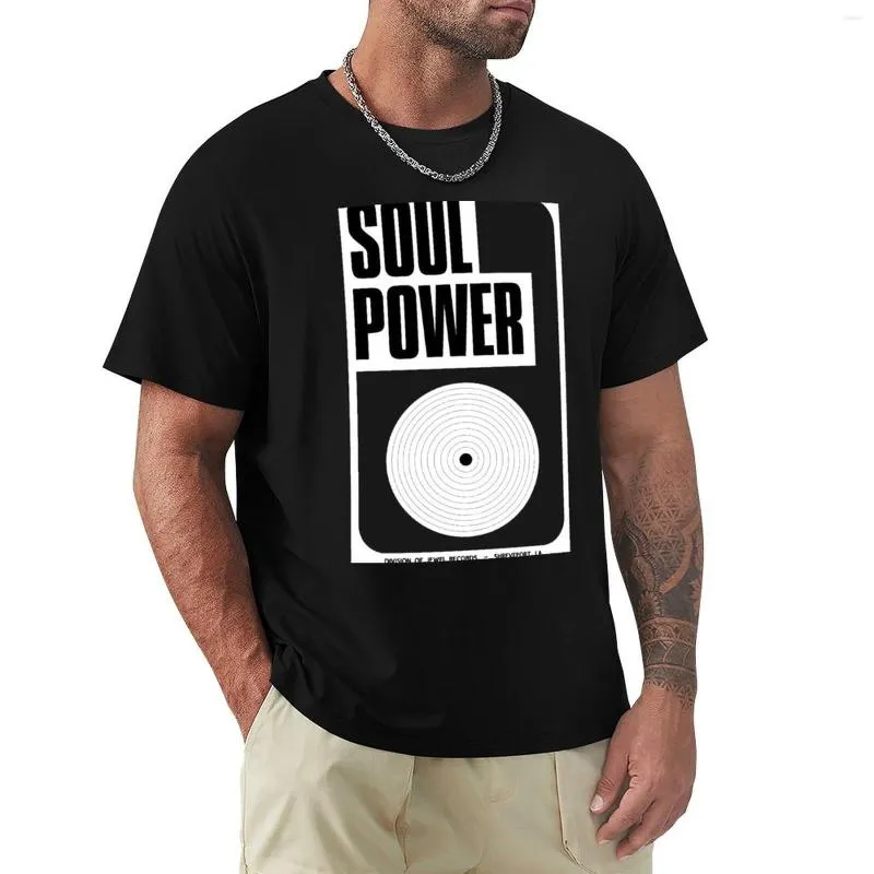 Polos masculinos SOUL POWER RECORDS CAMISETAS SUPER LEGAIS Tops de verão Camisetas pretas Roupas masculinas personalizadas