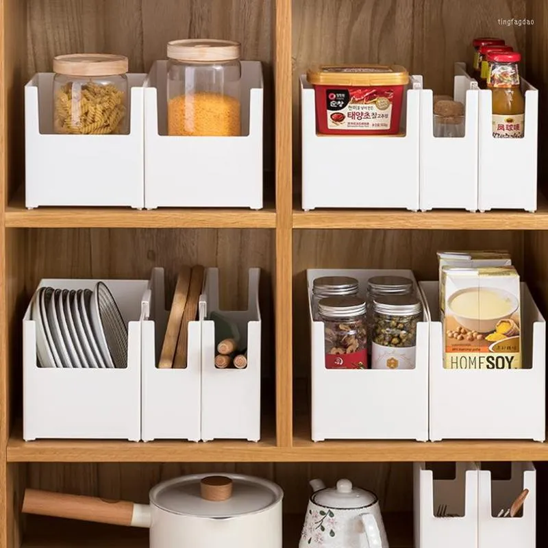 Bouteilles De Stockage Cuisine Boîte En Plastique Tiroir Armoire Placard Vaisselle Organisateur D'épices Salle De Bains Bureau Snack Cosmétique Conteneurs