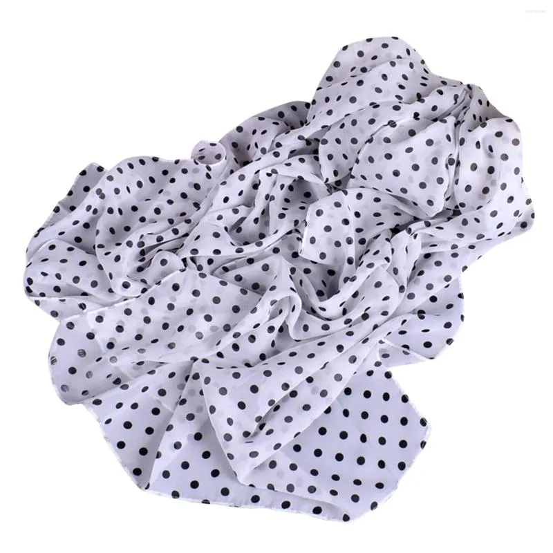 Foulards à pois imprimé doux en mousseline de soie châle écharpe pour femmes automne décontracté élégant enveloppes Envio Gratis Bufandas Invierno