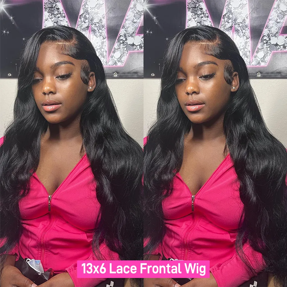 13x6 Body Wave Transparent Lace Frontal Wig 30 32 Inch Water Wave 5x5 Lace Closure Wig Brazilian Remy Human Hair For Women