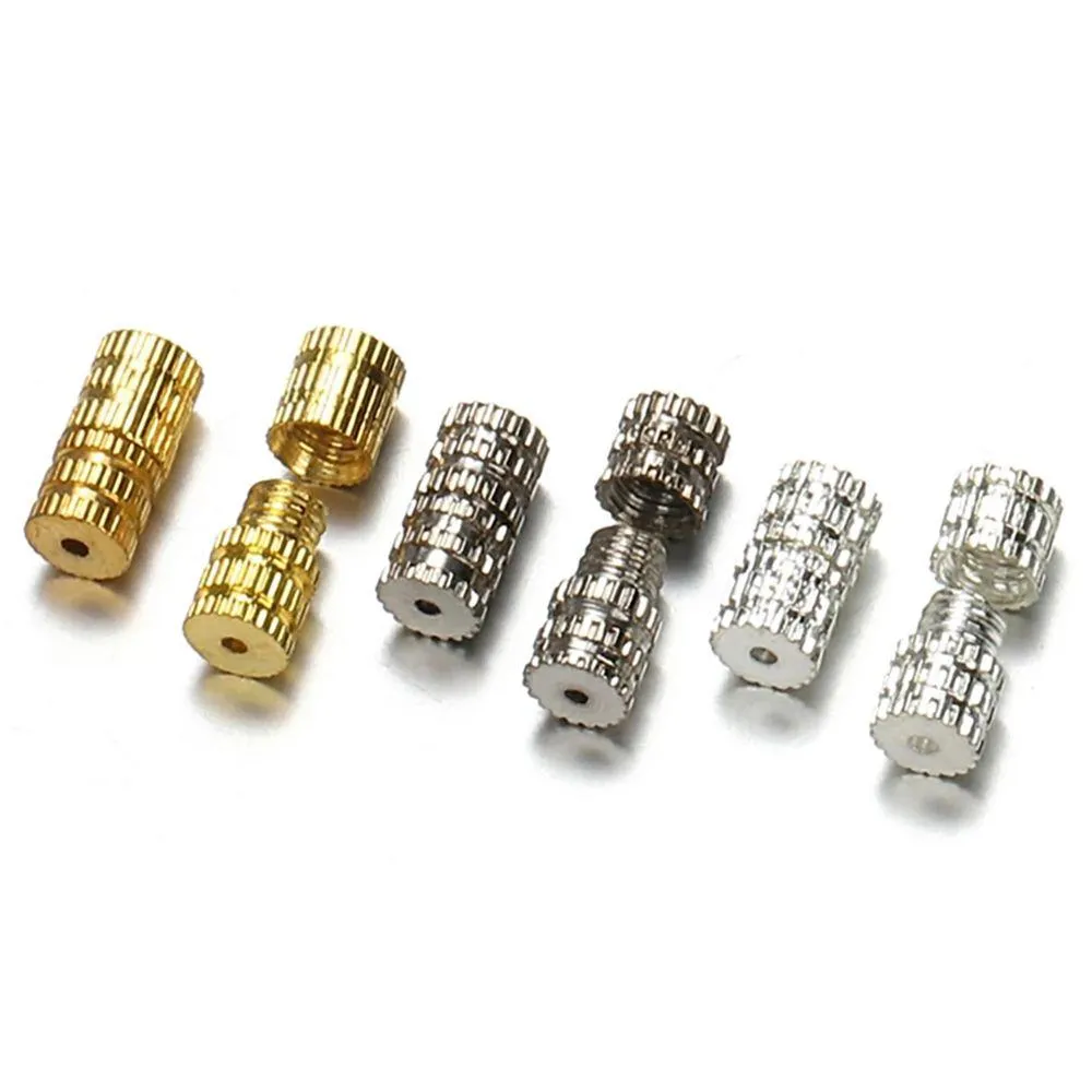 Clasps Hooks Cylinder Screw Fasteners Buckles For Jewelry Making Necklace Bracelet Rope End Closure Connector Diy Findings Drop De Dho2H