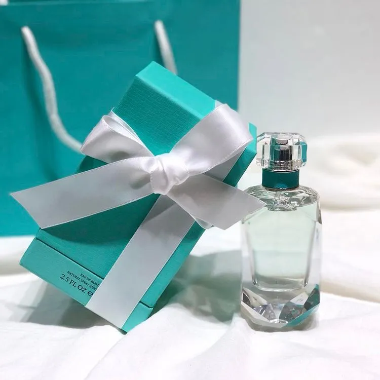 Marca Perfume Mulher Fragrâncias 75ml EAU DE PARFUM Notas Florais Raro Diamante Fragrância Olfativa Duradoura Entrega Rápida