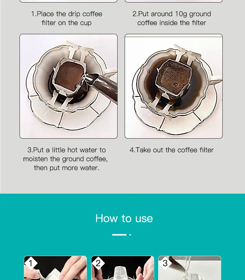 Visual Reference: Disposable Cold Brew Coffee Filters Food Grade Non Woven Easy
