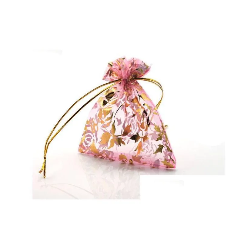 Jewelry Pouches Bags Silk Gift Bag Case Box Pouches 100Pcs/Lot Drop Delivery Packaging Display Dhwam