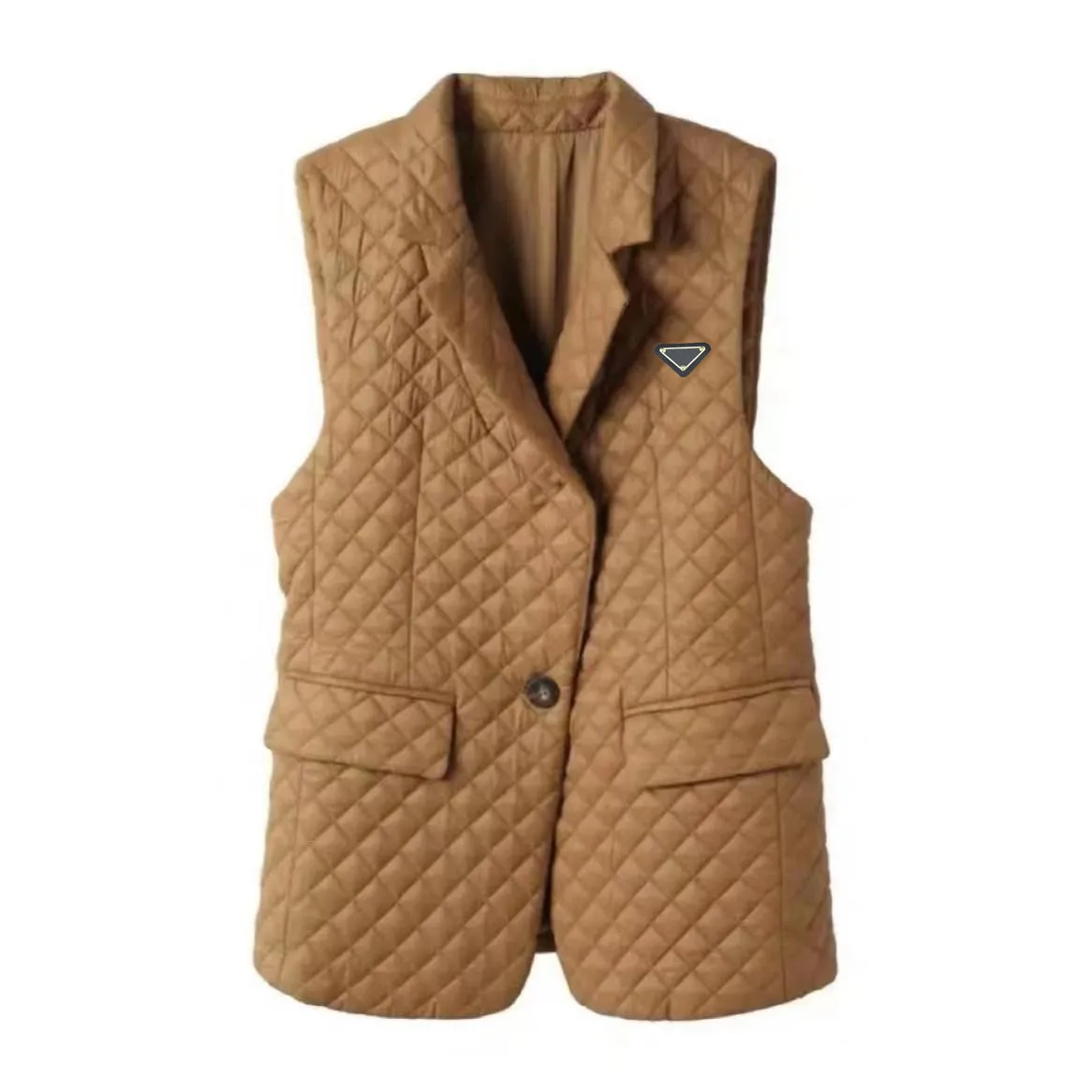 여자 탱크 탑 다이아몬드 체크 재킷 슬립 벨스 여자 재킷 디자이너 코트 매트 슬림 핏 코트 따뜻한 조끼