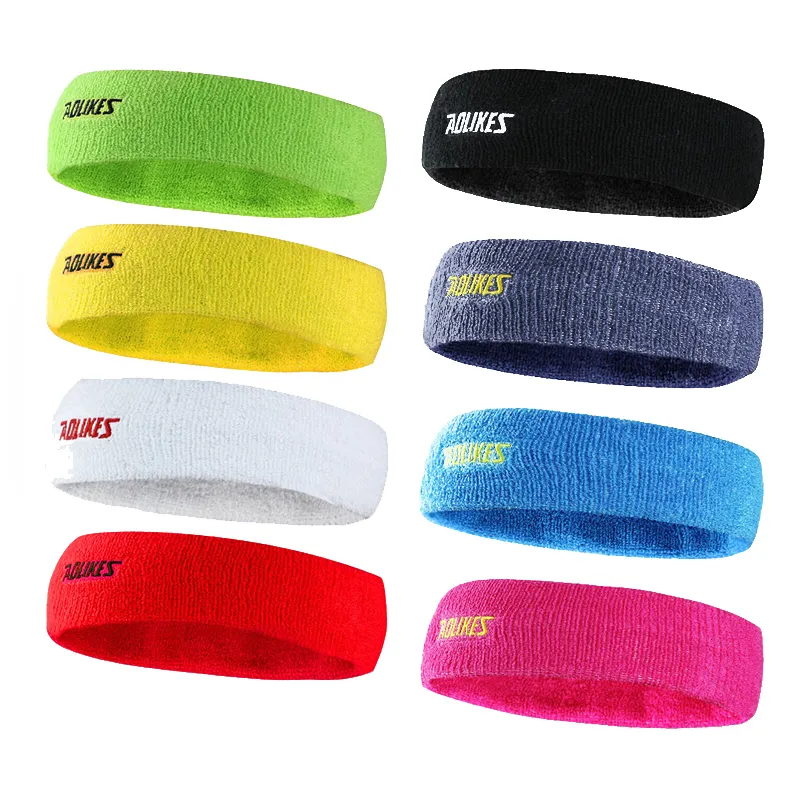 Sweatband högkvalitativ bomull Svett pannband för män Kvinnor Yoga Hair Bands Head Sports Safety 230608