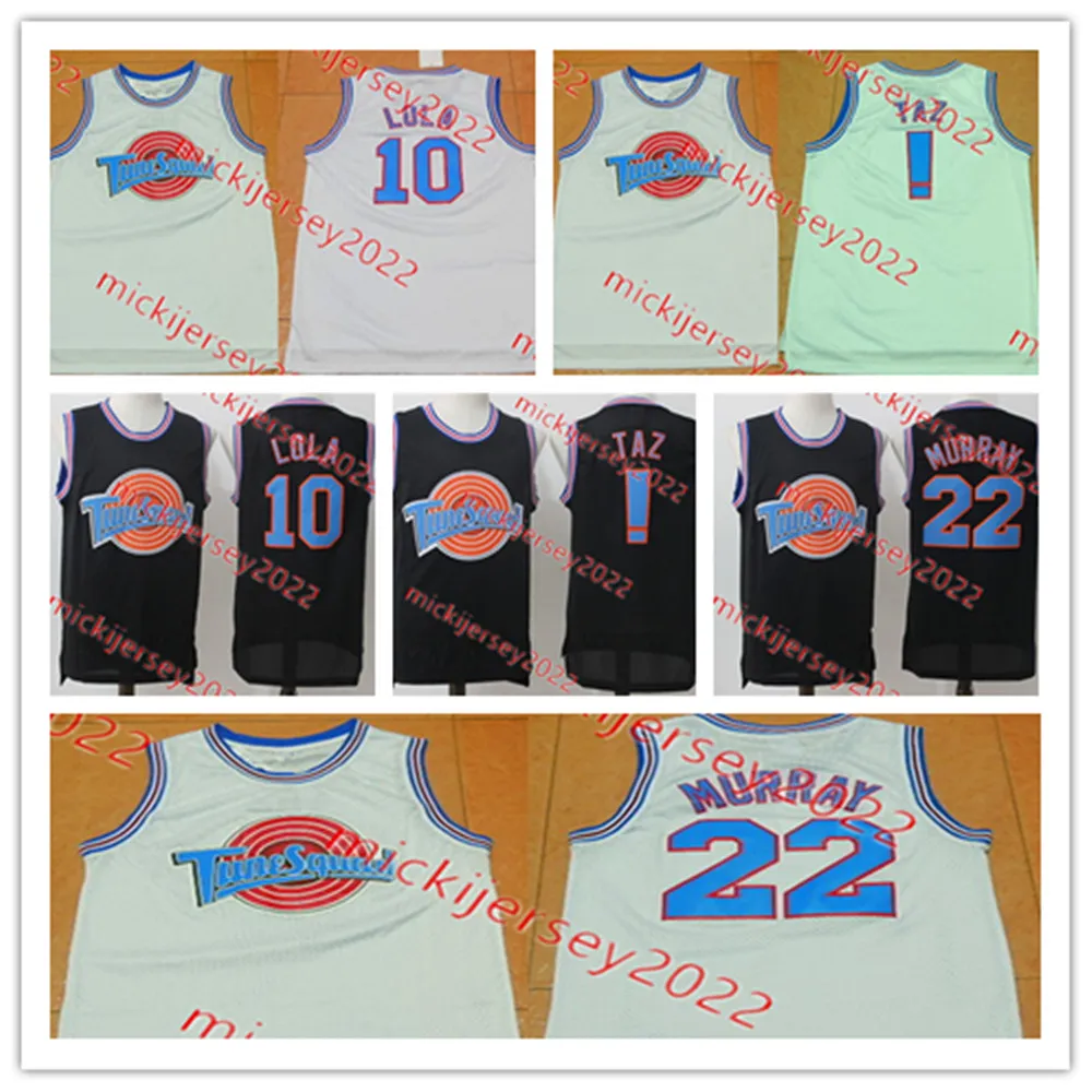 Maillot de basket-ball Lola Bunny Space Jam pour homme cousu # ! Taz # 22 Bill Murray # 1 Bugs Bunny Film Maillots S-3XL