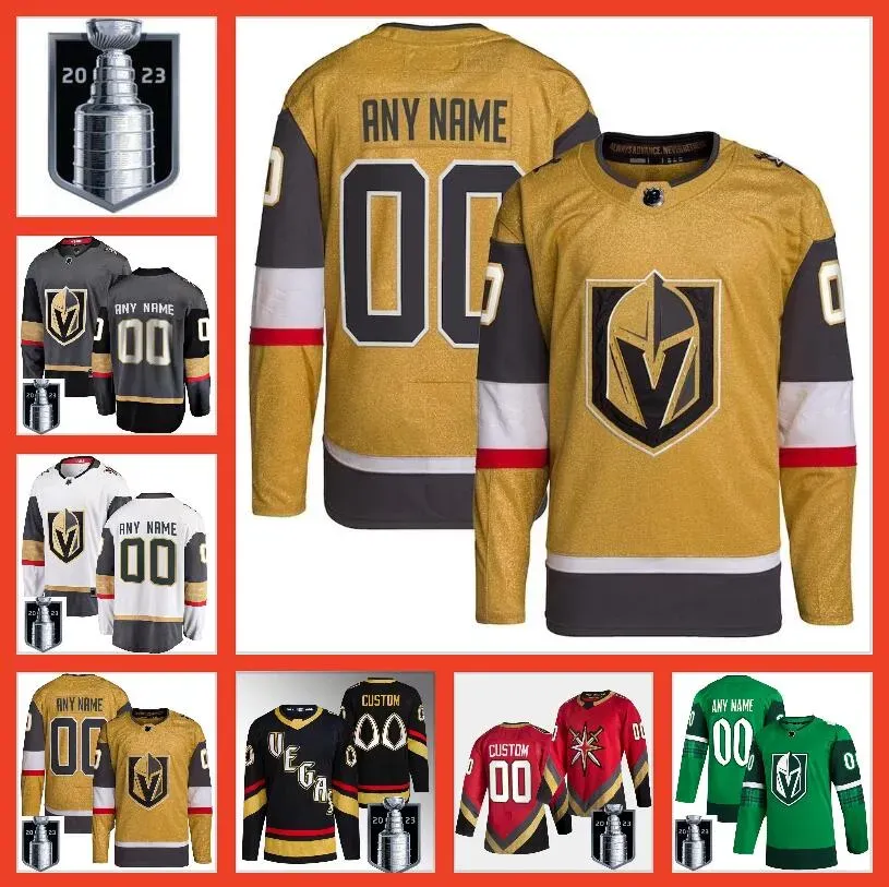 Vegas''golden''knights''2023 Stanley Cup Jerseys Custom Hockey NH Jack Eichel Mark Stone William Sson Pietrangelo Custom Men Women Youth