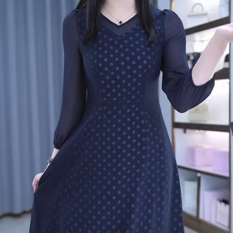 elegant tea length mother of the bride dresses A-Line Mother of the Bride Dress Elegant V Neck Tea Length Chiffon Lac – BL  Dress main image 1