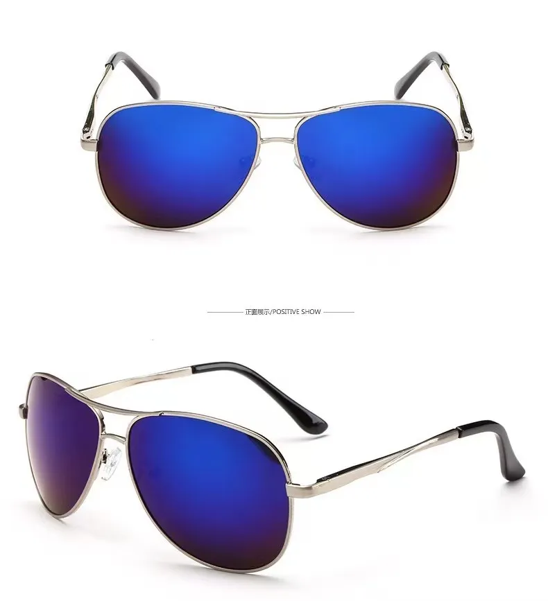 Marco de metal piloto gafas de sol polarizadas Seis colores Nuevo diseñador gafas de conducción de pesca
