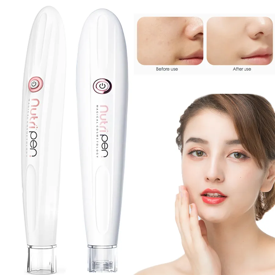 Dispositivi per la cura del viso Wireless Electric Micro Needle Beauty Apparatus Auto Deep Hydration Nutri Pen Derma Home Use Equipment 230608