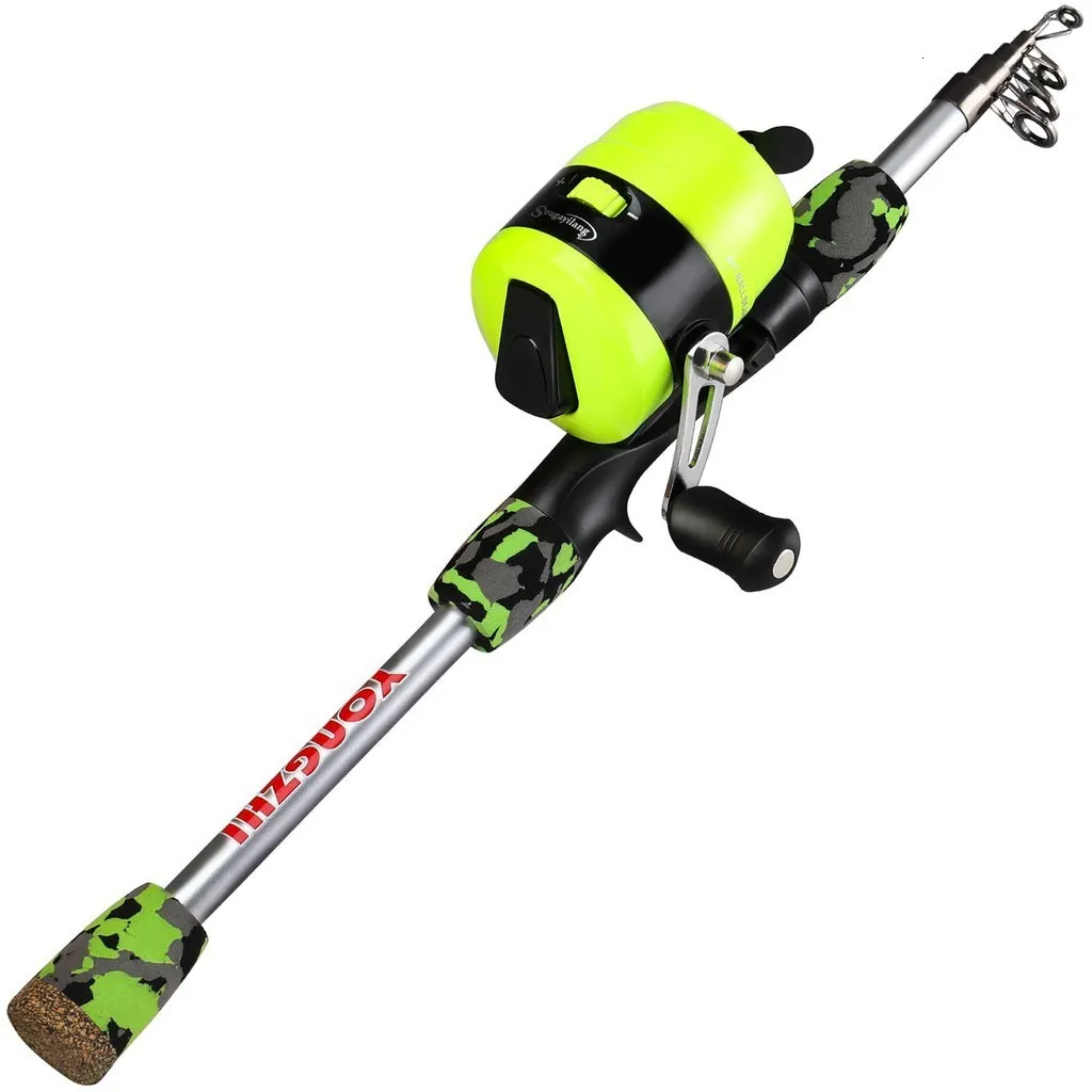 Sougayilang Ice Fishing Combos 4+1BB, 4.3+ Gear Ratio, 1.5m Telescopic Pole  Casting For Kids Tackle From Ren05, $13