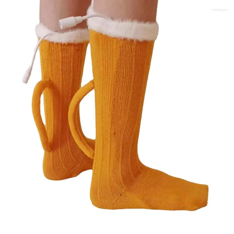 Herensokken 3D Bierpul Gebreide Lange Buis Leuke Unisex Nieuwigheid Winter Warme Dikke Vloer