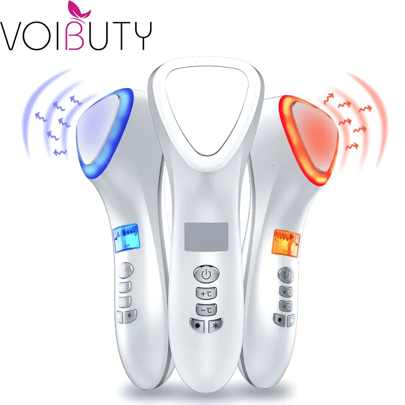 Face Care Devices Ultrasonic Cryotherapy Cold Hammer Lifting Vibration Massager Ultrasound Shrink Pore Skin Rejuvenation Wrinkle Removal 230608