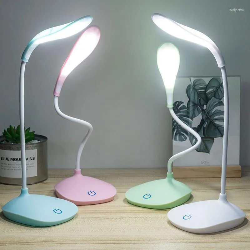 Bordslampor Mini Portable Desk Lamp LED Light Charging Small Eye Protection Night USB Interface