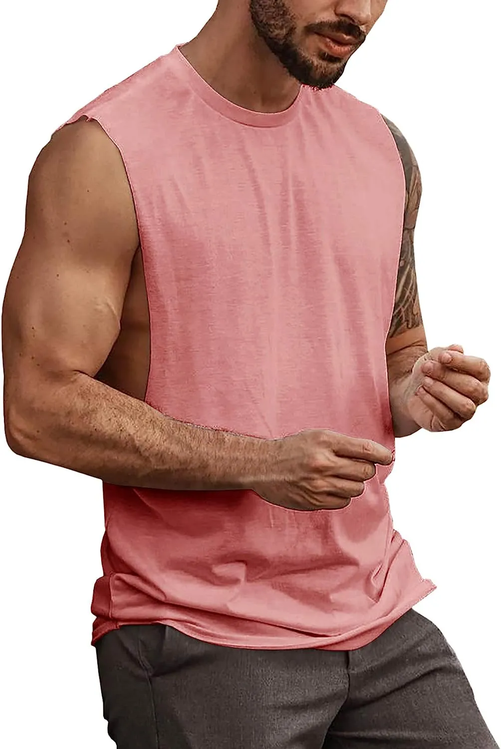 Mens Workout Cut Off Shirts Perfect Muscle Shirt Bodybuilding Tak Tops