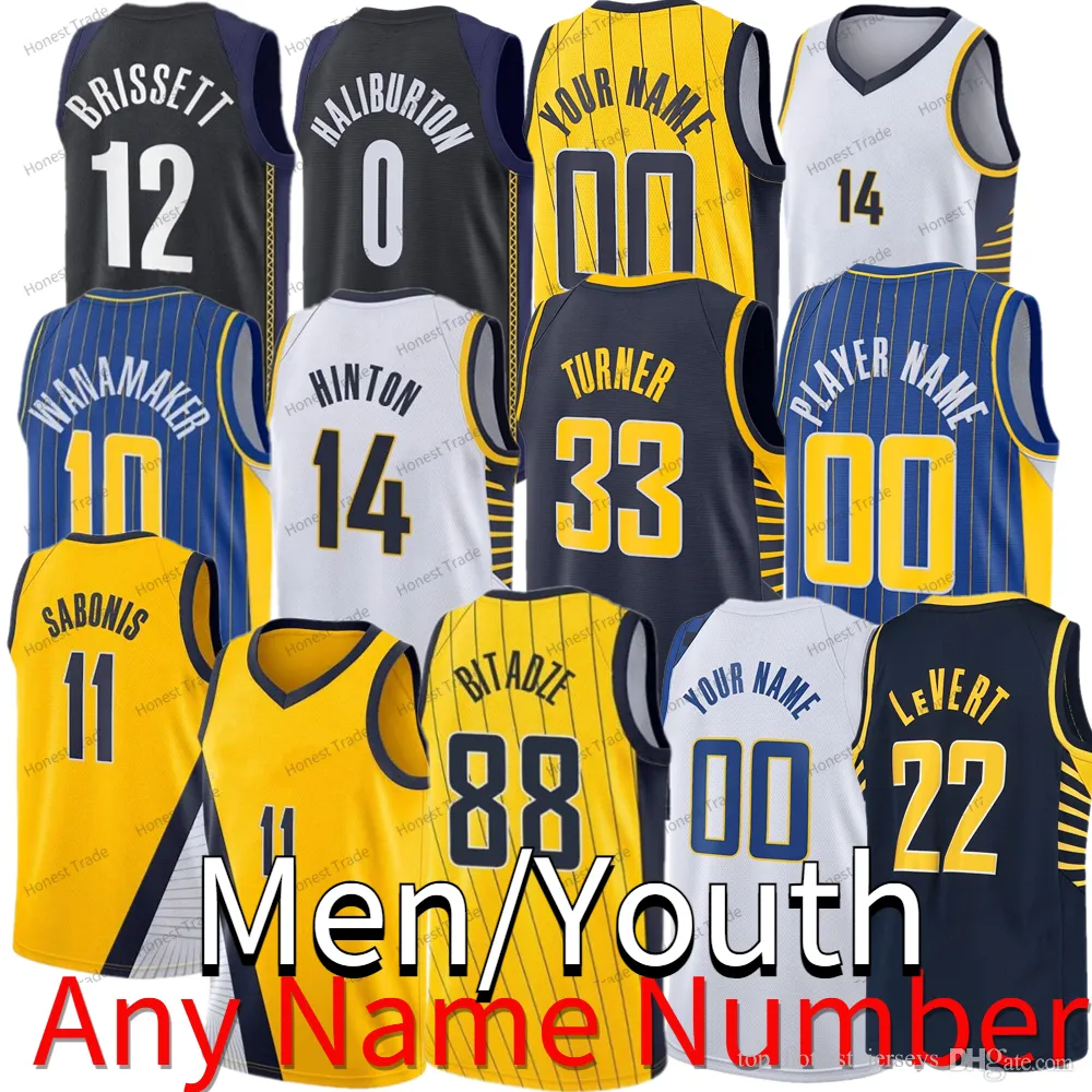 Mens Kids Bennedict Mathurin Basketball Jersey Custom Tyrese Haliburton Justin Holiday Duarte Taylor Jarreau Edmond Sumner McConnell Bitadze Buddy Hield S-XXXL