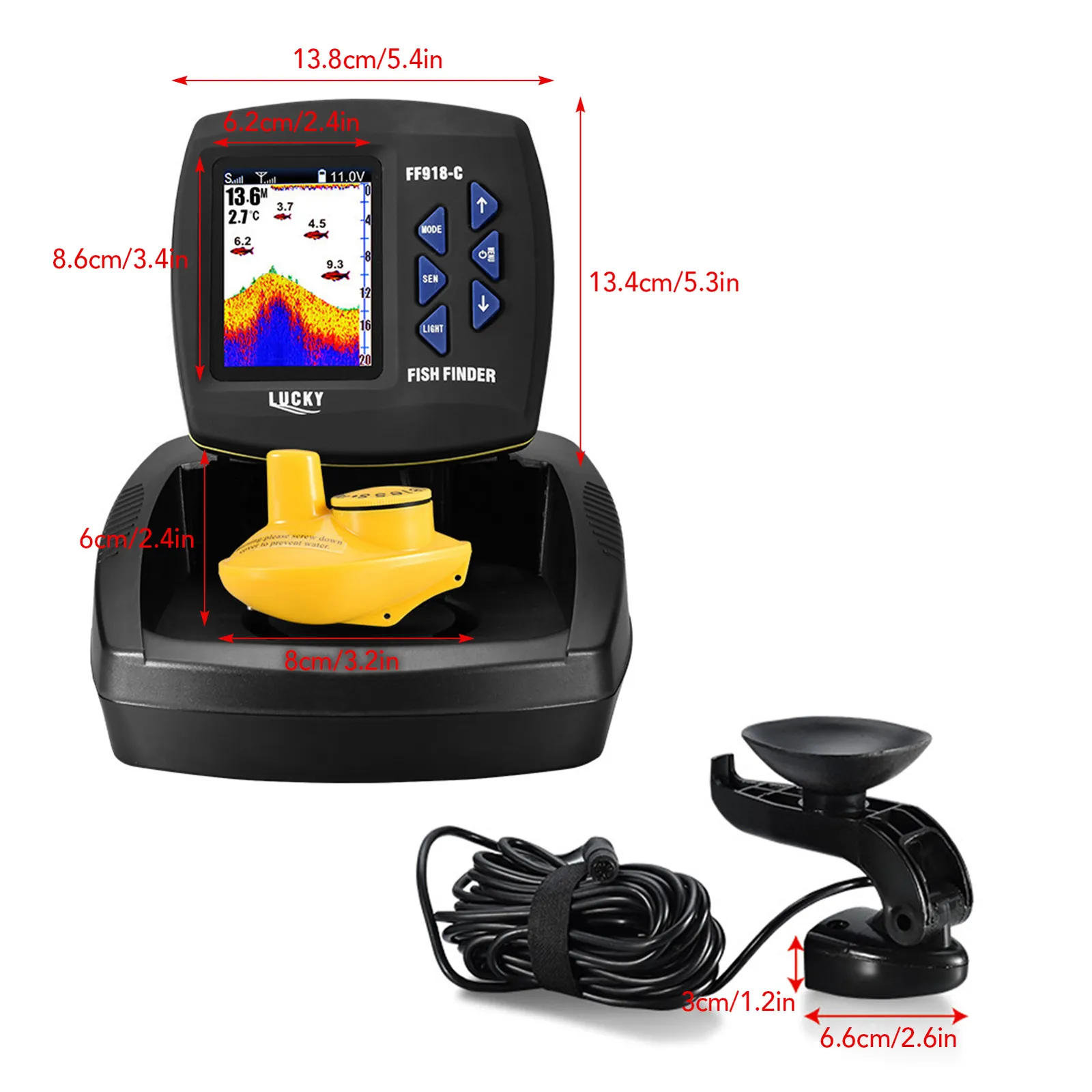 Wireless Sonar Boat Sonar Fish Finder With Depth Finder And Wired  Transducer For Boat, Kayak, And Fishing FF918 From Dao05, $32.39