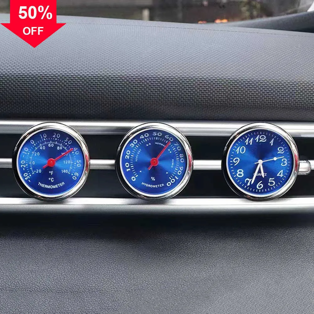 Automotive Thermometer And Hygrometer Clock For Home And Car Decoration  Interior Ornament And Accessory From Skywhite, $1.52