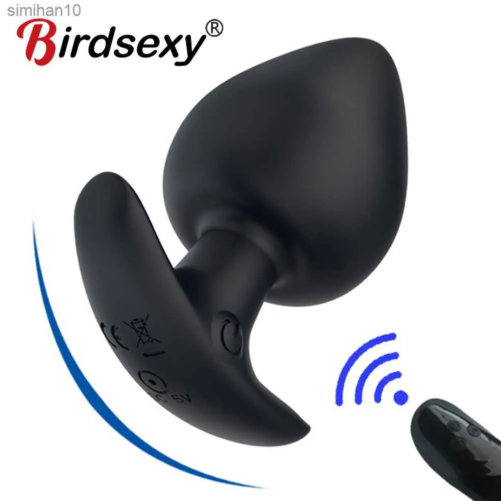 Analvibrator för män Prostata Massager Trådlös fjärrkontroll Dildo Butt Plug Vibrator för vuxna Masturbators Anal Sex Toys L230518