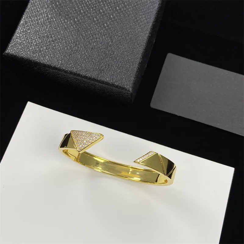 6 Style Diamond Gold Bracelet Nail Bracelet Designer Bangle For Woman Men Luxury Jewelry With Box Lady Girl Bracelets