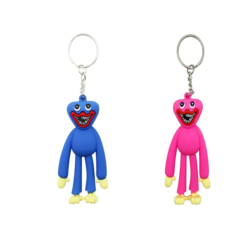 Produttori all'ingrosso 7,4 cm 2 colori Huggy Wuggy portachiavi giocattoli giochi di cartoni animati perimetrali appesi regali per bambini