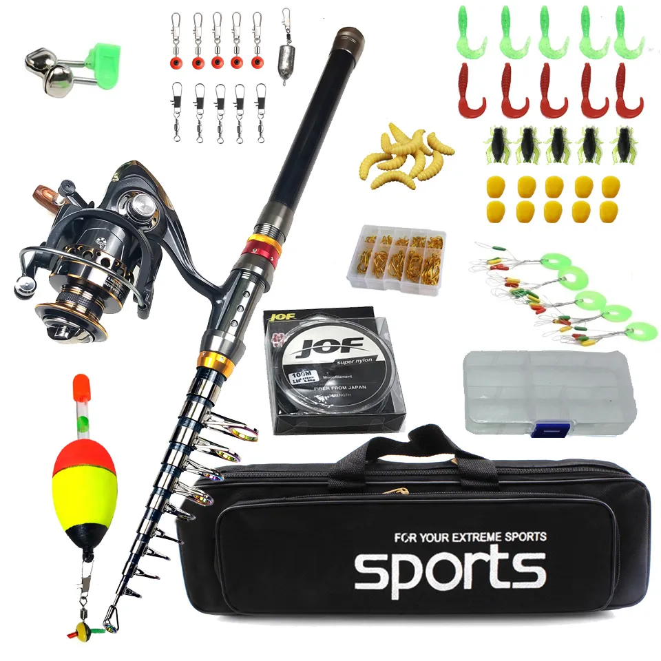 Rod Reel Combo 1.8 3.6m Feeder Rod Combo Carbon Telescopic Spinning Fishing  Rod Reel Set Short Travel Pole Boat Stick Bass Carp Pike Full Kit 230608  From Dao05, $26.47