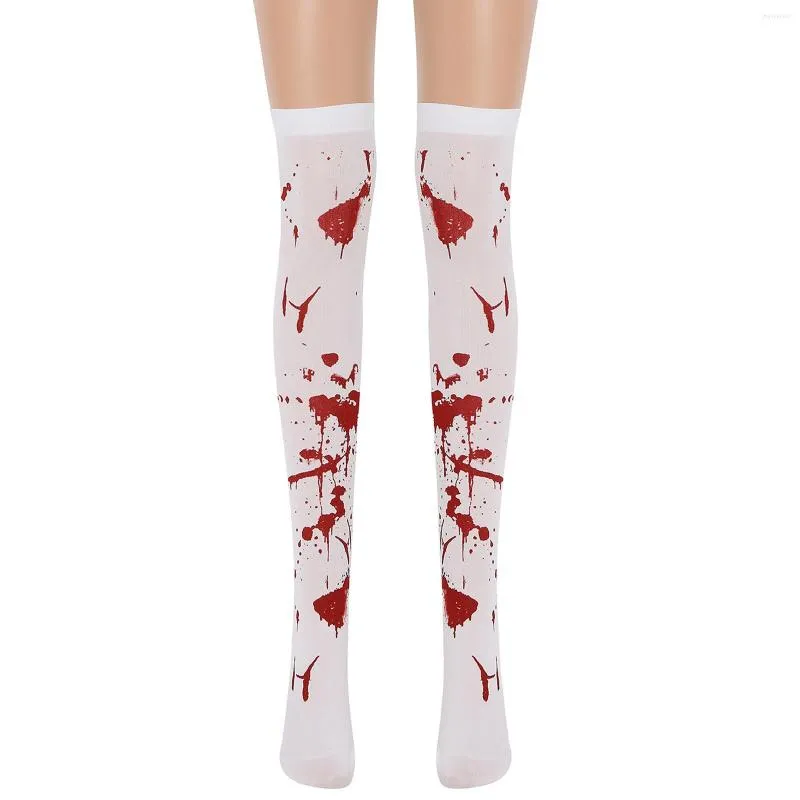 Women Socks Halloween Costume For Party Masquerade Clothes Bloody Stockings Zombie Blood Cosplay L5