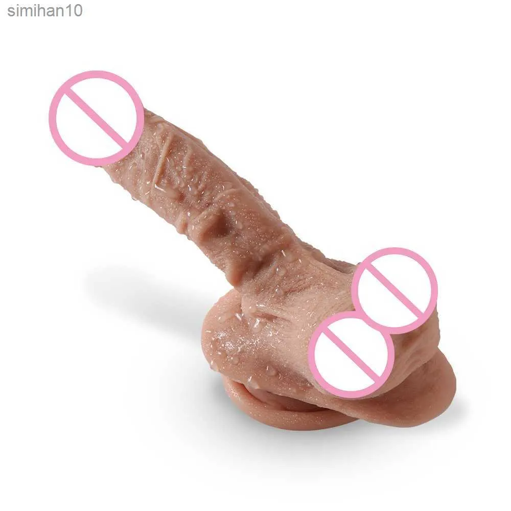 Dildo realistico Silicone Forte ventosa Dildo Erotico Giocattolo per adulti Erezione Pene per le donne Cinturino lesbico su Dildo Giocattoli del sesso L230518