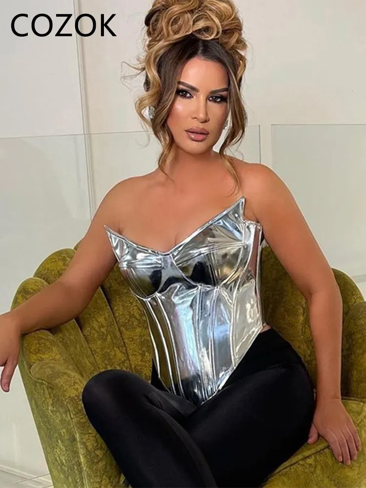 zipper corset top