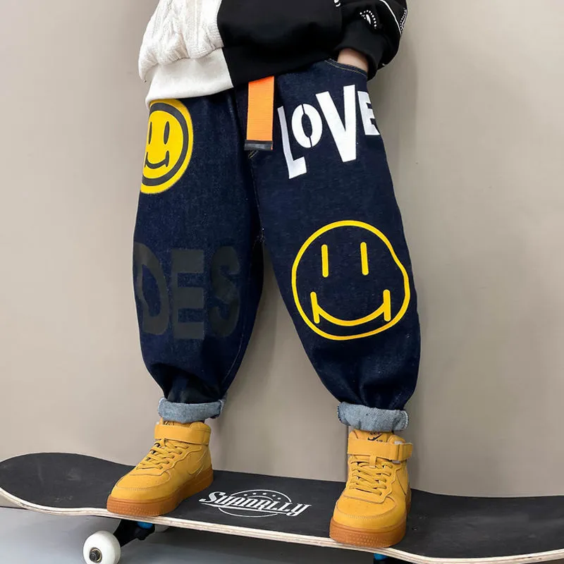 Shorts Baby Pants Spring Autumn Children's Fasshion Clothing Boys Hip Hop Letter Print Jeans Children And Teens Trend 230608