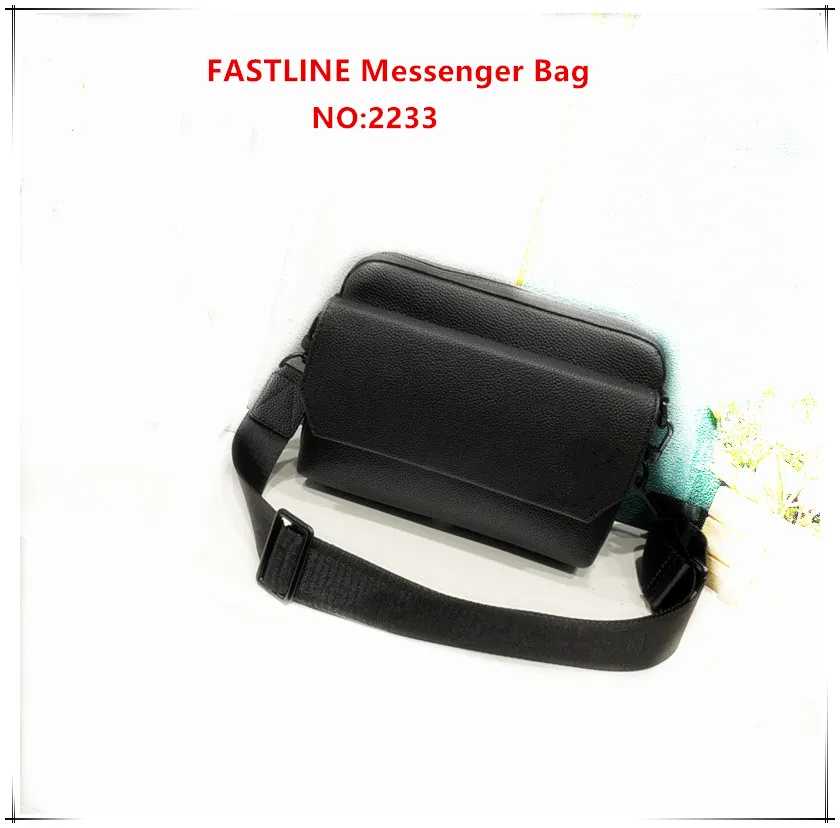 Top Qualité Mens Fastline Messenger sacs En Cuir De Luxe Designer Sac À Bandoulière Hommes Cross Body Postman Bleu Marine Tout Noir Voyage En Plein Air Sacs À Main Avec Poche À Rabat